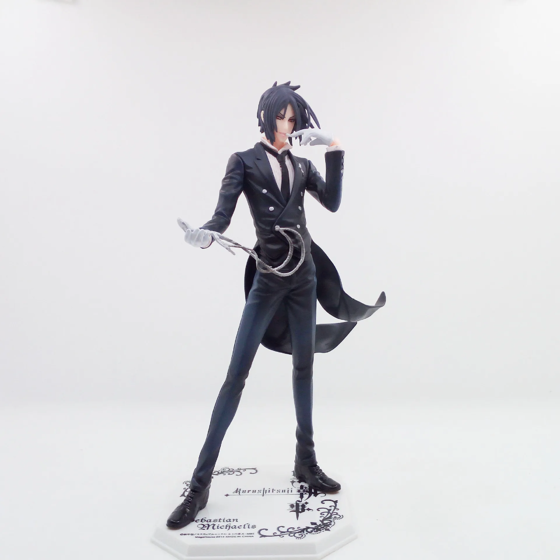20cm anime preto mordomo kuroshitsuji sebastian michaelis figura 1/8 modelo de animação brinquedo presente coleção figura ação pvc