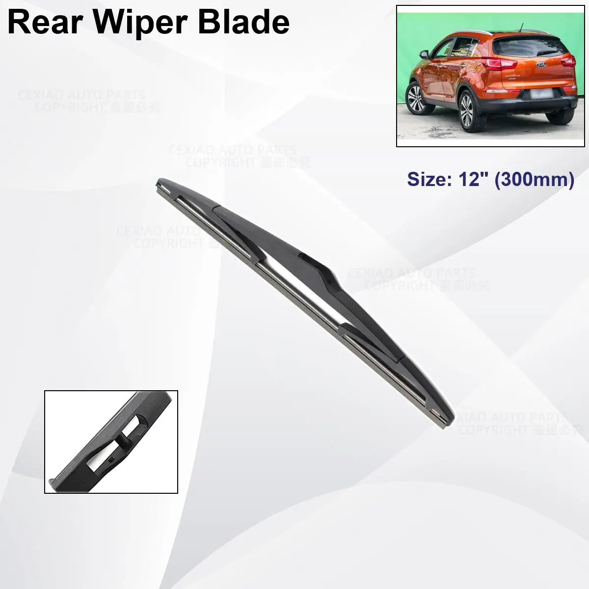 For KIA Sportage SL 2010-2015 Car Front Rear Wiper Blades Soft Rubber Windscreen Wipers Auto Windshield 24