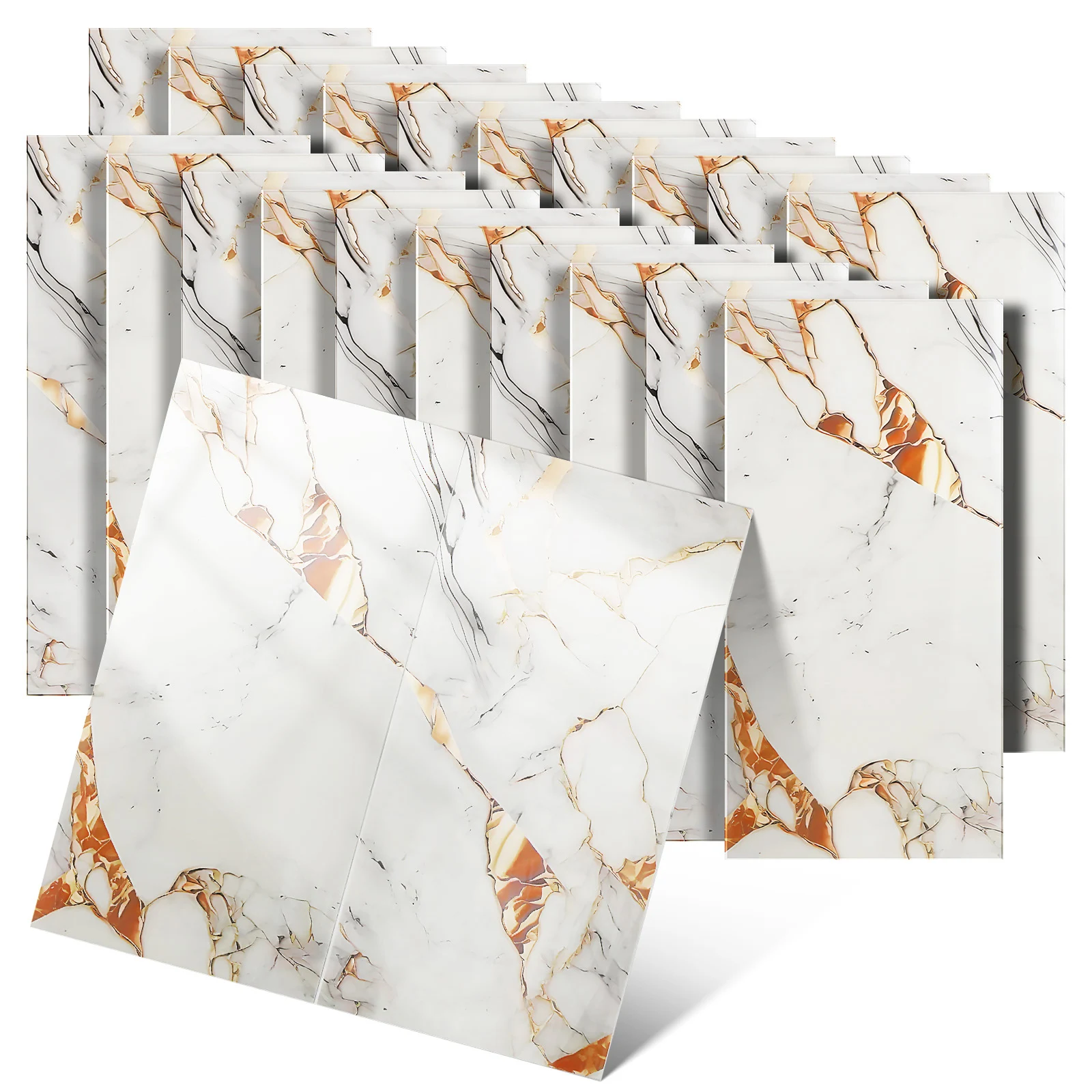 20 Pieces Self Adhesive Marble Wall Panels
