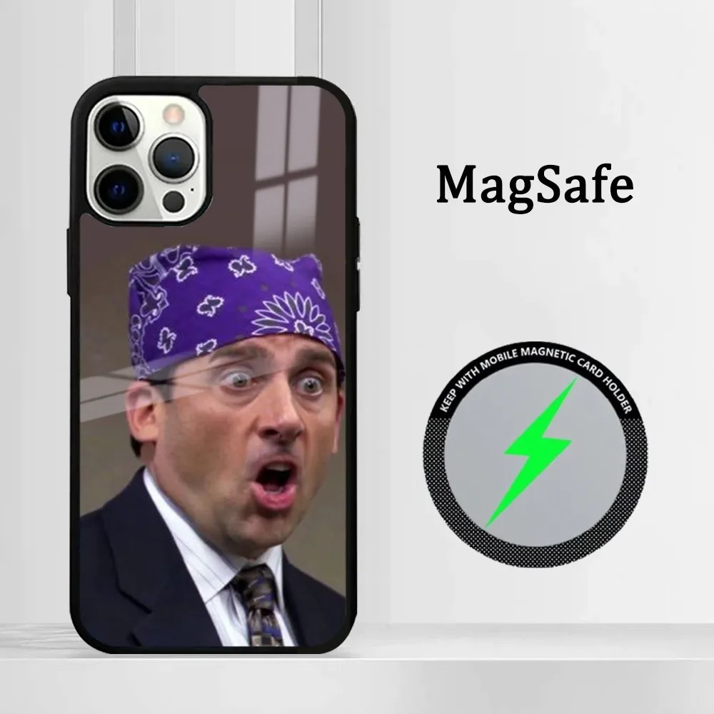 M-Michael Scott The Office Humor  Phone Case For iPhone16 15 14 13 12 11 Pro Max Plus Mini Mirror Magnetic Cover