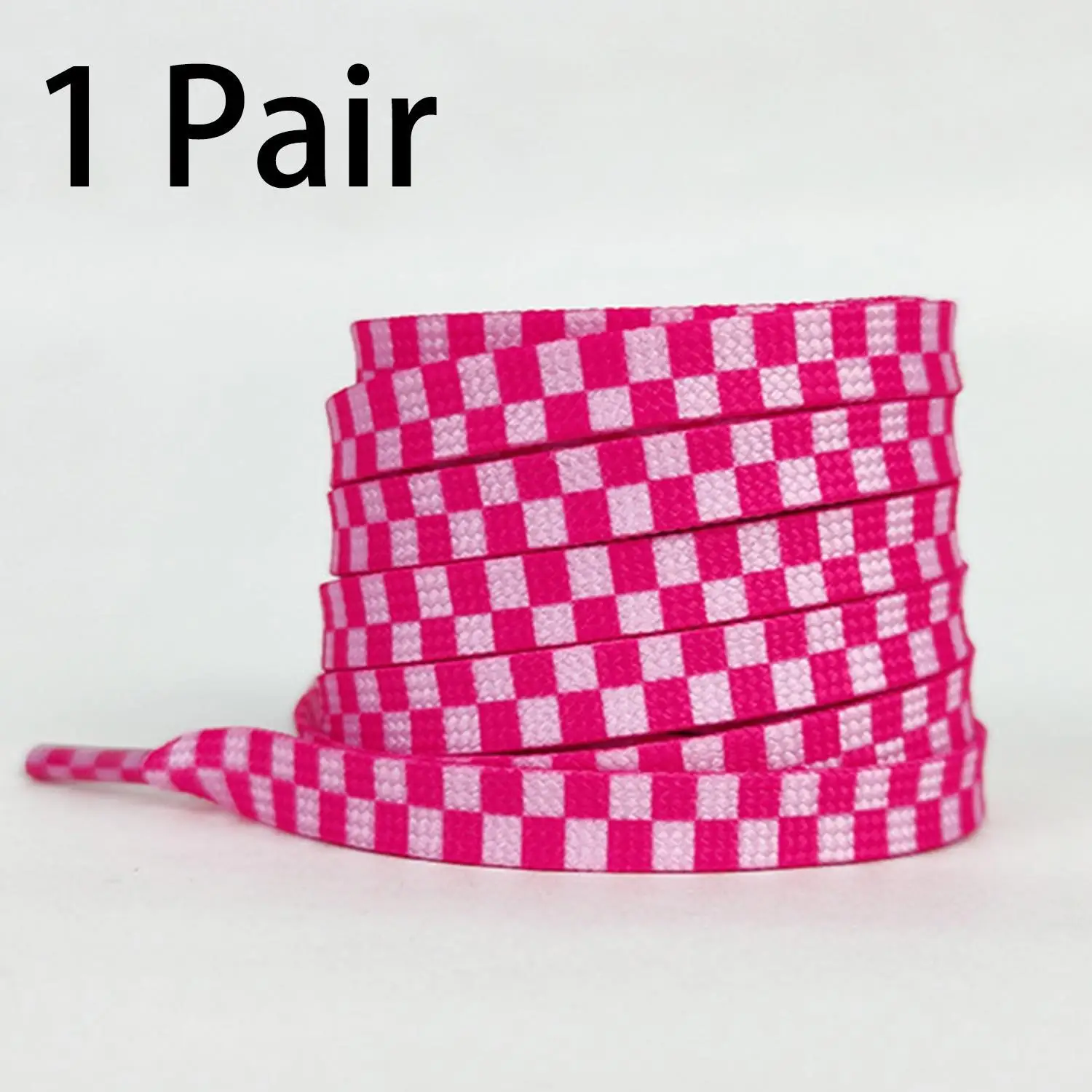 1 Pair Checkered Grid Shoelaces Super Quality Flat Shoe laces Shoelaces for Athletic Running Sneakers Shoes Boot Strings