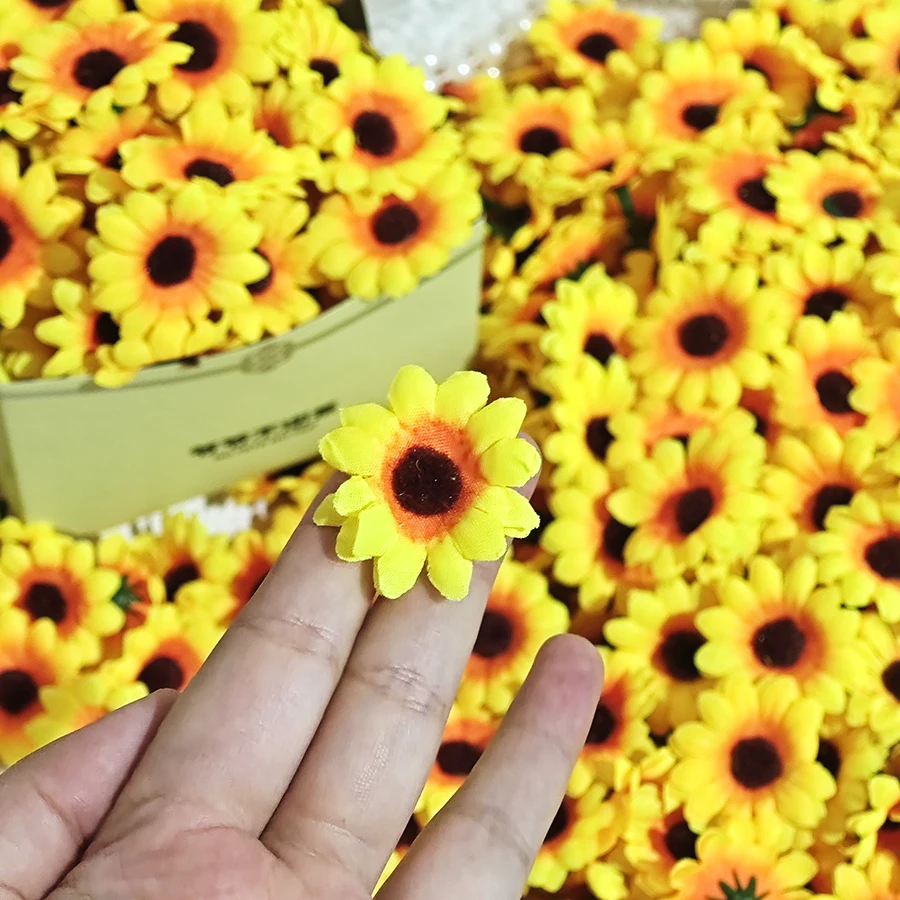 100 Stück künstliche Blumen, Gänseblümchen, künstliche Chrysanthemen, Heimdekoration, Design, Heimdekoration und Hochzeitsdekoration – Detail 5