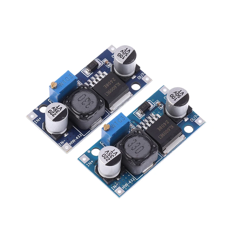 2Pcs XL6009 DC-DC Buck Boost Voltage Converter Power Module 4A 400KHz Adjustable Switch Module 4-32V To 5-35V Power Supply