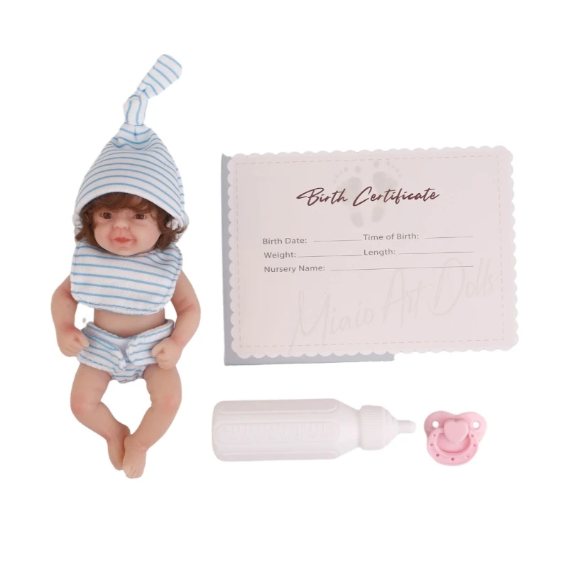 

Realistic New Born Baby Dolls Mini Silicone Full Body Small Baby