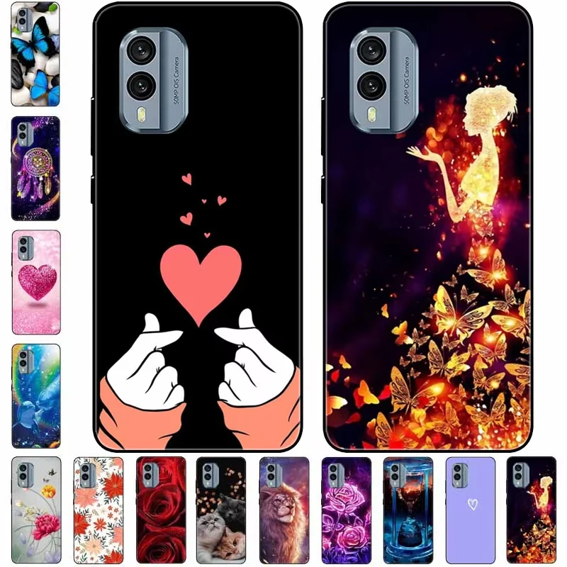 Capa macia para nokia x30 casos impressão tpu silicone preto funda casos para nokia x30 5g 2022 à prova de choque coque para x 30 nokiax30 novo