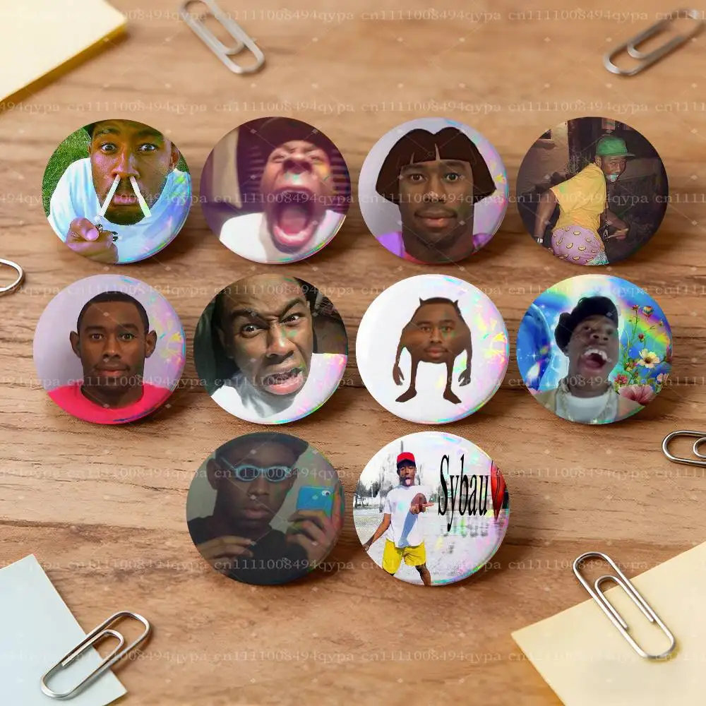 T-yler The Creator Funny Memes  Pins for Backpacks Funny Pins Acrylic Y2K Pin Cute Bag Lapel Brooch Clip Badges Accessories
