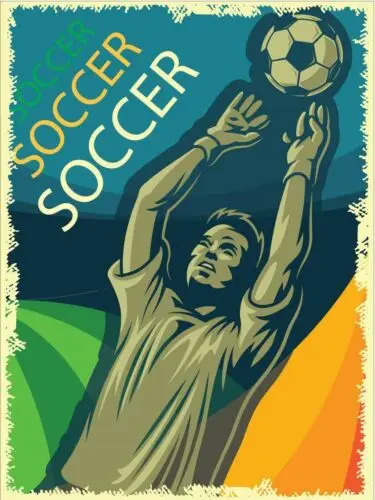 Metal plaque vintage retro style Soccer Goalkeeper Classic tin door sign sign