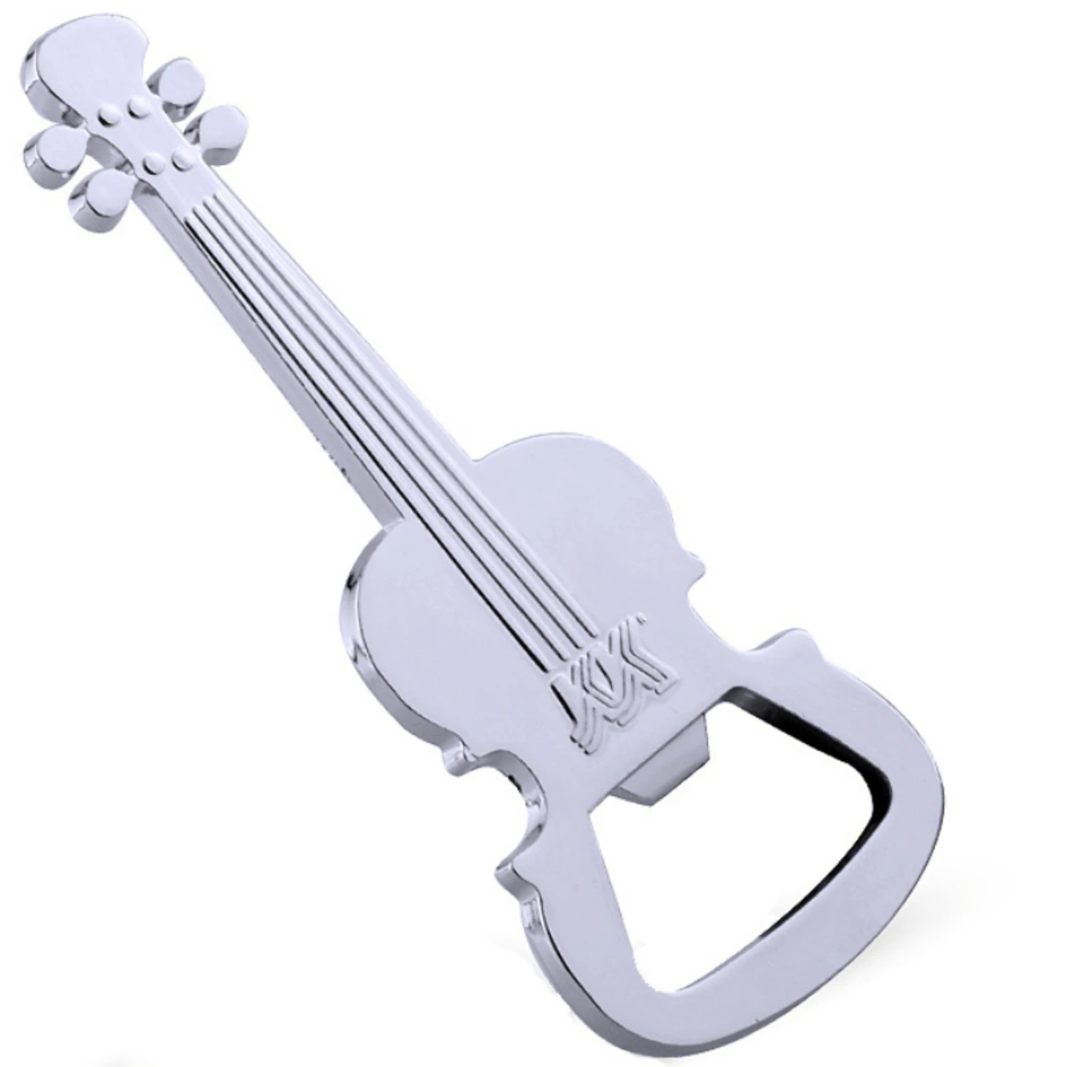 "Ergonomic" Guitar-Shaped Zinc Alloy Bottle Opener - Easy Open For Beer, Wine & Juice - Perfect Kitchen Gadget