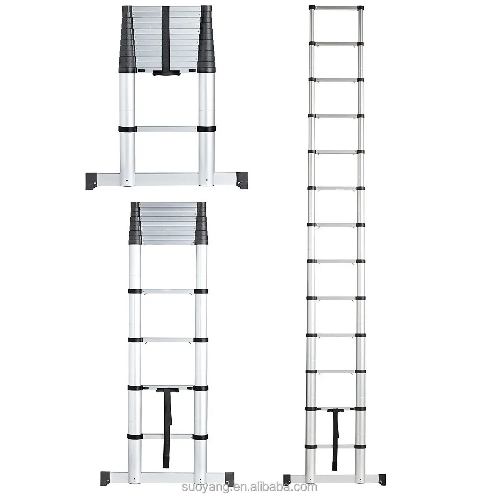 12.5FT New Design Aluminum Folding Telescopic Extension Ladder