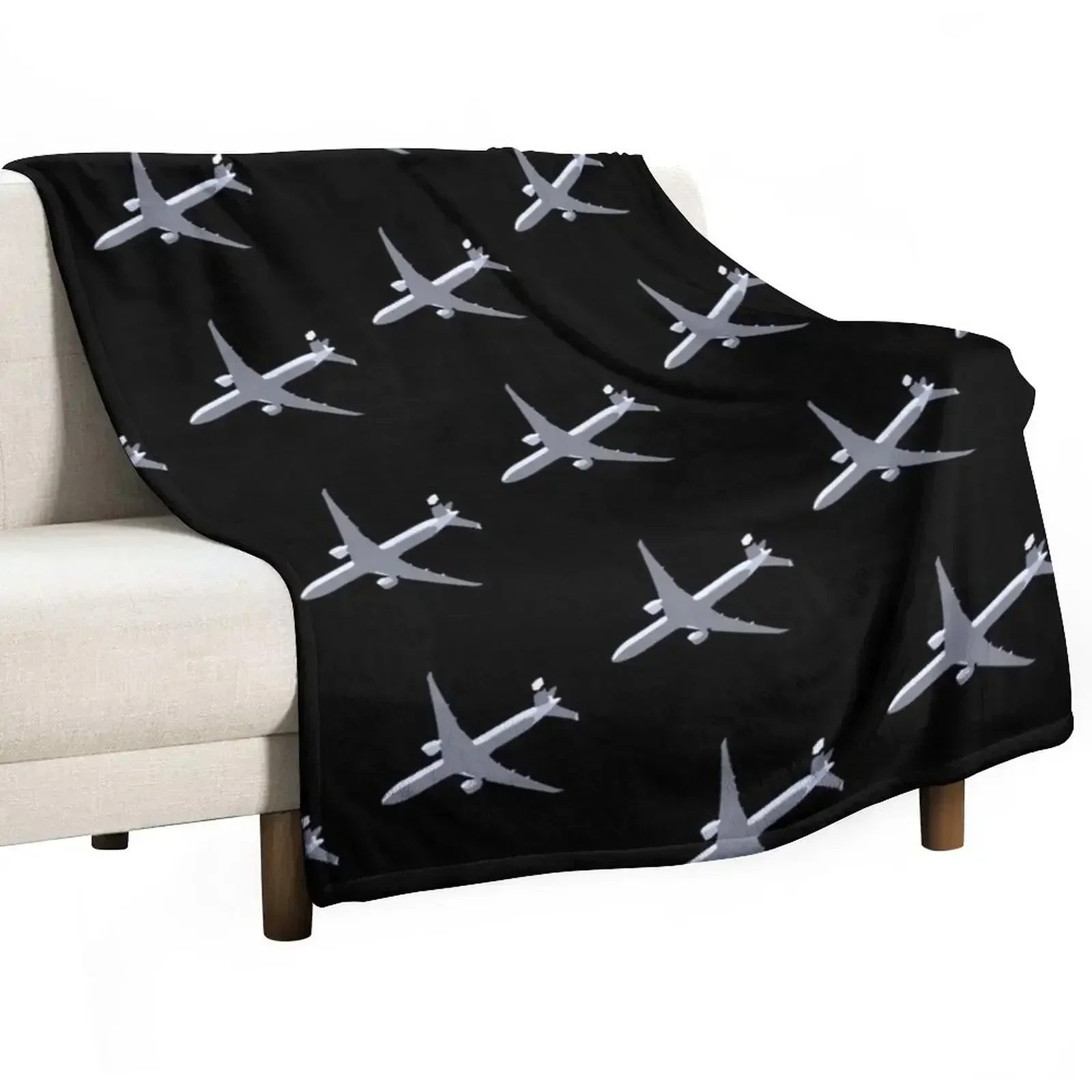 airplane icon Throw Blanket sofa bed Flannels warm for winter Loose Blankets