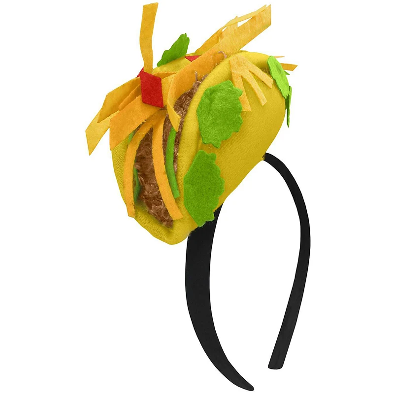 Chips Pommes Frites Hut Taco Sombrero Hüte für Erwachsene Tacos Stirnband für Fiesta Karneval Kostüm Requisite – Detail 7