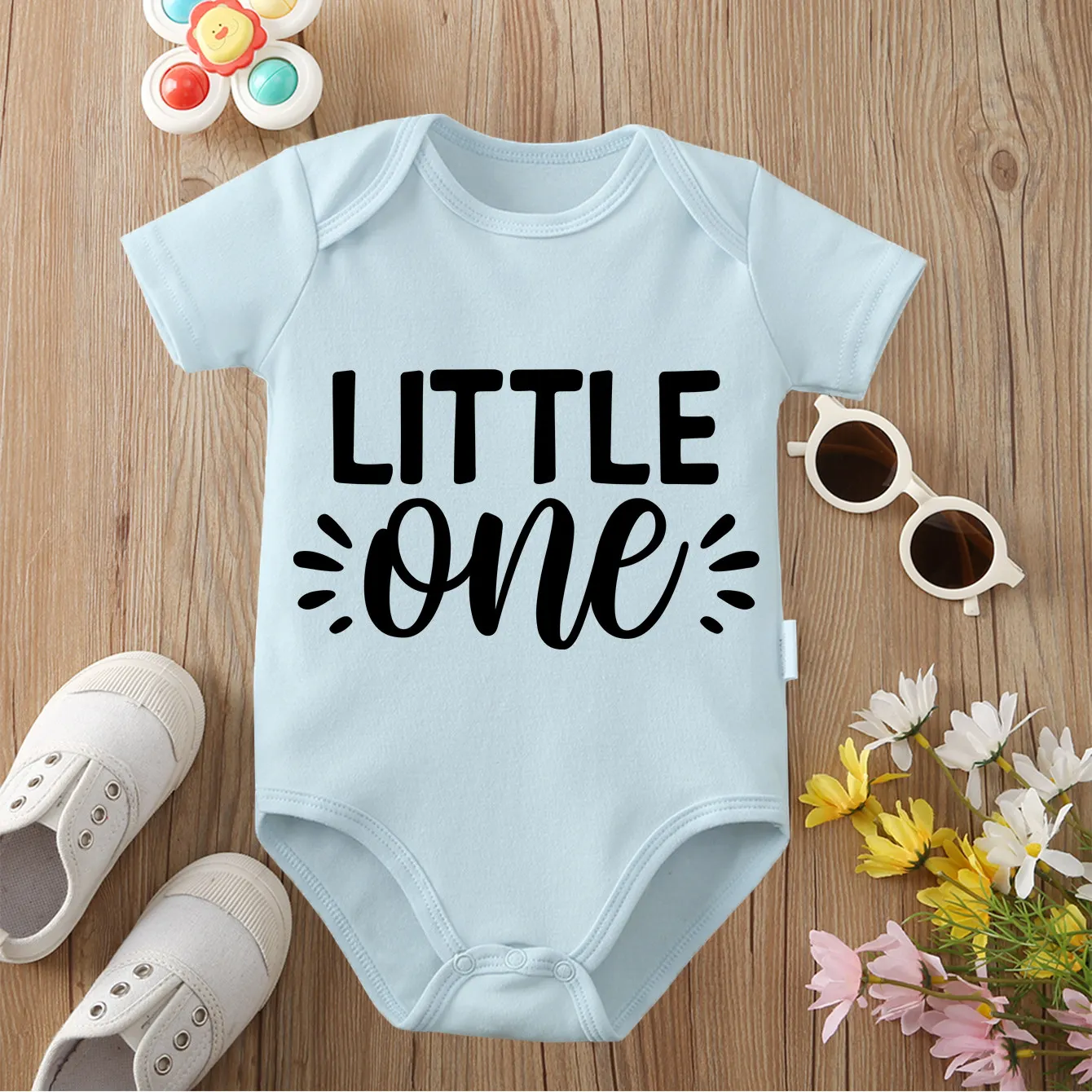 

100% хлопчатобумажная ткань Hello Little One, удобный комбинезон с изысканным принтом для ребенка, комбинезон для новорожденных от 0 до 12 месяцев