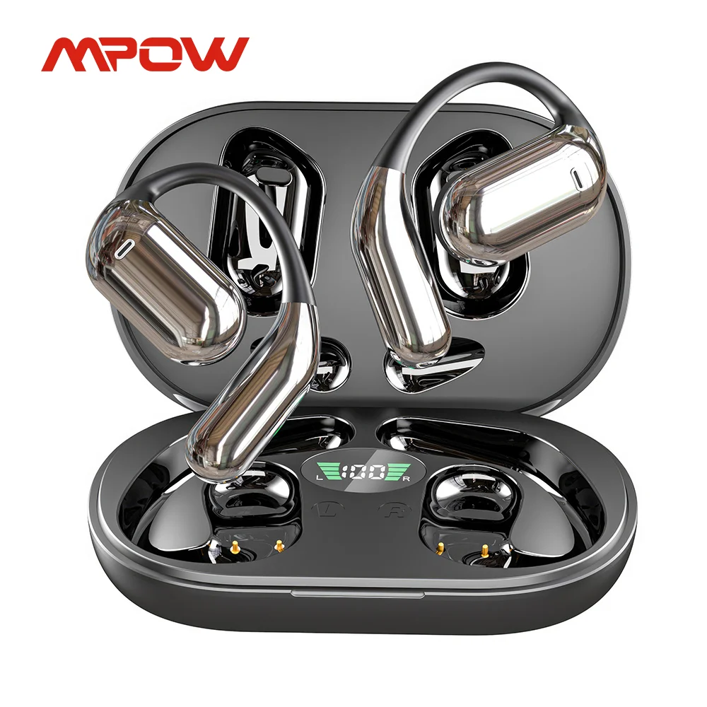 

Mpow Q16 Bluetooth 5.3 OWS Earphones In-Ear Wireless Touch Control Headphones with Ear Hook 80H Standby Time for Running Sport