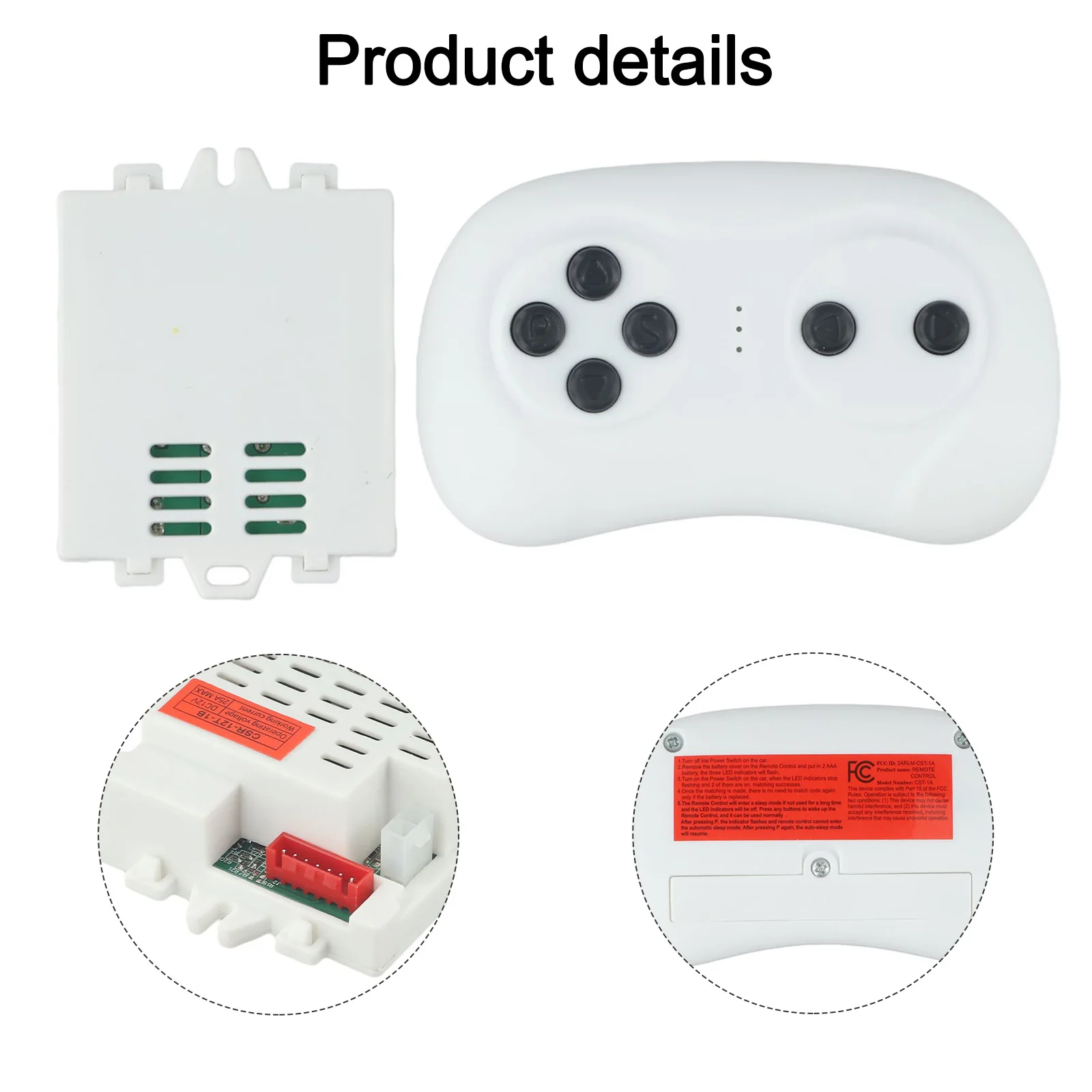 

Battery Compartment For Children's Ride-on Cars 12V Electric Ride-On Car 2.4G Remote Control Car Stable Performance