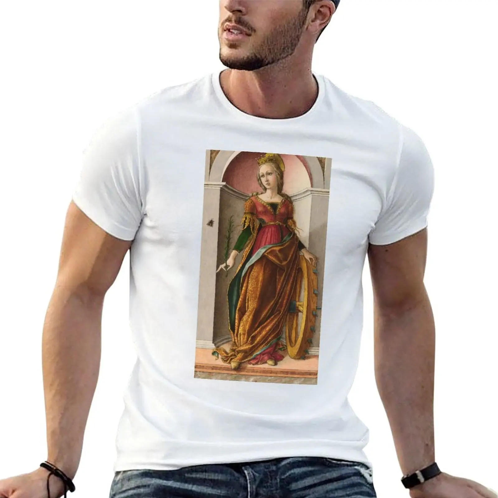 

Carlo Crivelli - Saint Catherine Of Alexandria T-Shirt t shirts for man pack cotton funny t shirts dark humor T-Shirt