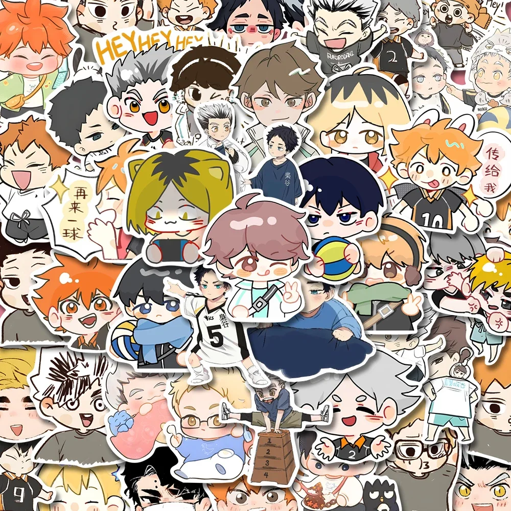 

Anime Haikyuu!! Shoyo Hinata Tobio Kageyama Cosplay Creative Personality DIY Sticker Decoration Waterproof Phone Paster