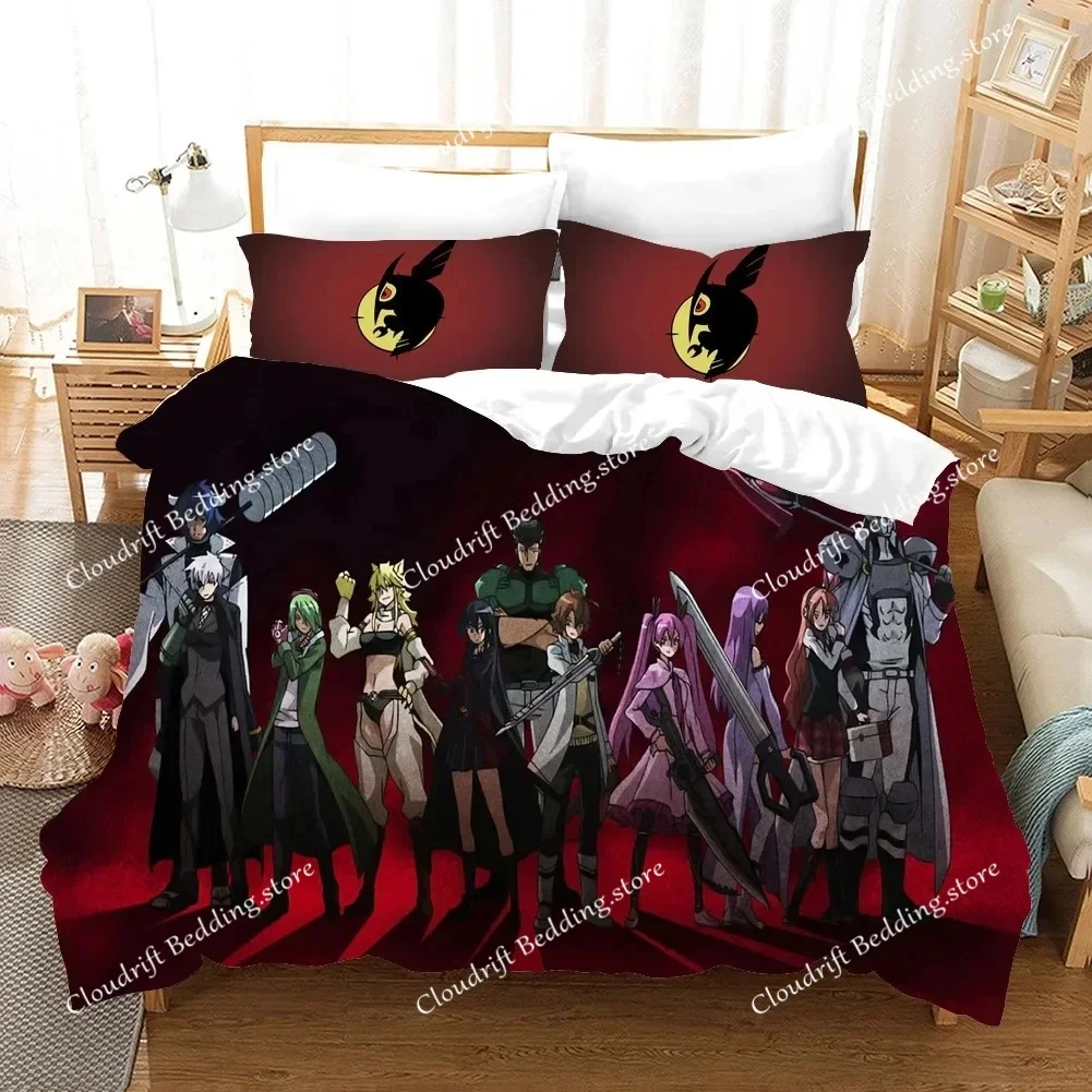 3D Printed Akame ga KILL Bedding Set Anime Duvet Cover Double Twin Full Queen King Adult Kids Bedclothes Quilt Cover