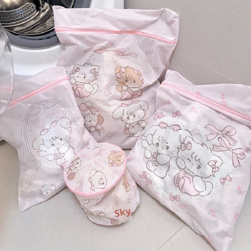 Kawaii Mikko New Laundry Bag Sweater Machine Wash Anti Deformation Laundry Bag Protective Washing Bag Mikko Anime Peripheral Gif