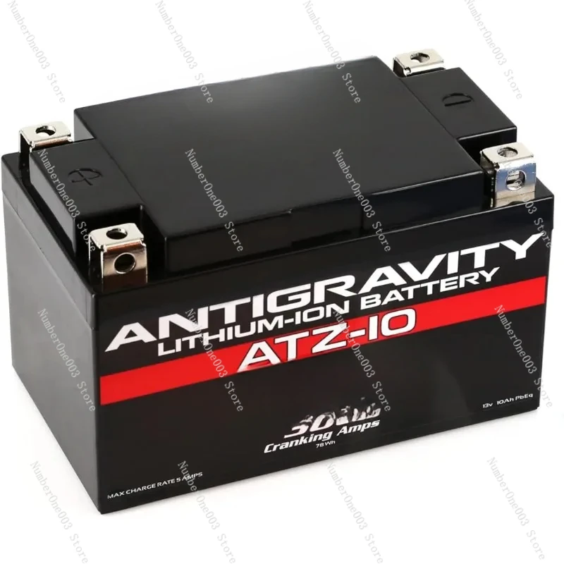 

Antigravity ATZ-10 Performance Lithium Motorcycle Powersport Battery with Built-In Jump Starting. 6.1Ah, Replaces YTZ10, YTZ12