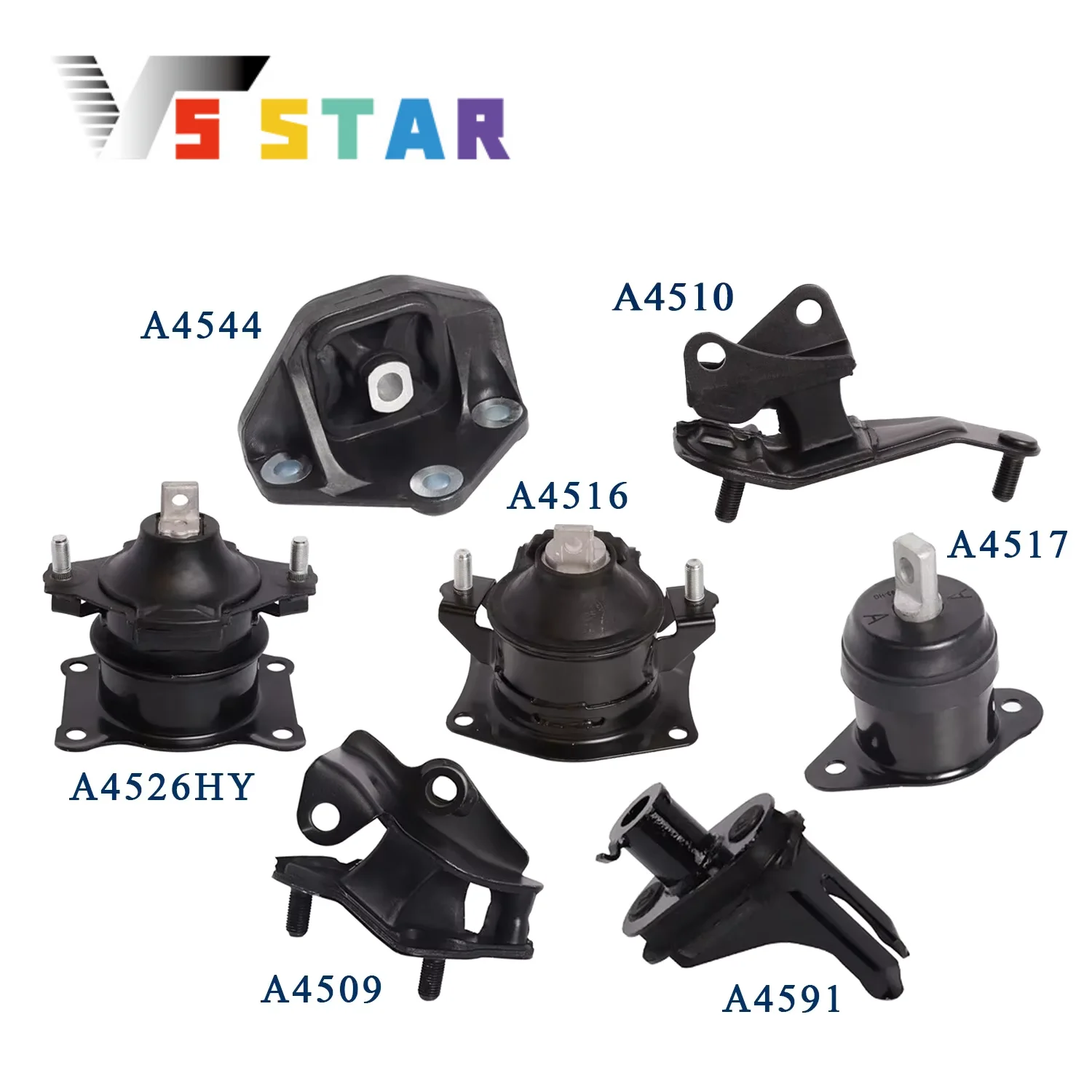 

3225ASMM1 3252ASMM1 3245ASMM1 7 шт. Высококачественное крепление двигателя и коробки передач для 2004-2008 Acura TSX L4 2.4L черный EM-0287