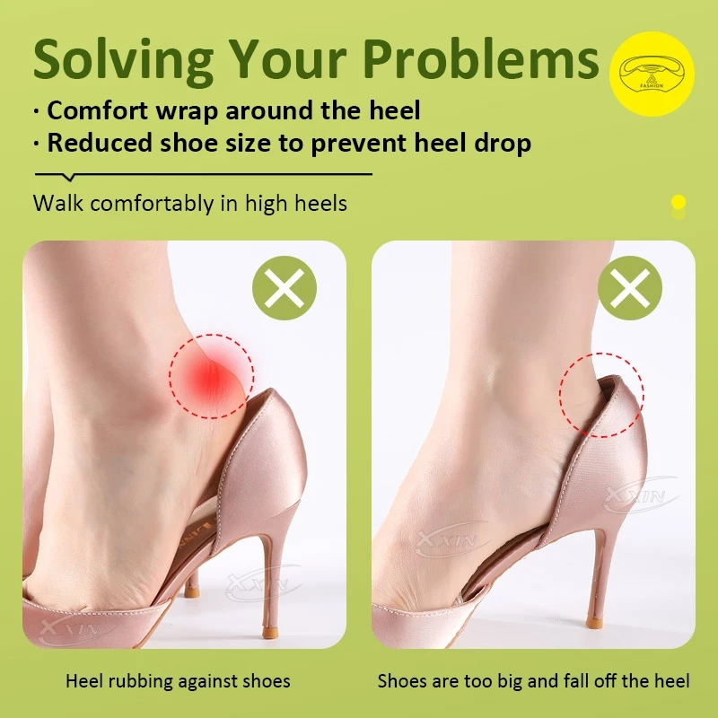 【Xxin】High-heeled shoes heel stickers heel protector women's insoles heel anti-friction gel stickers