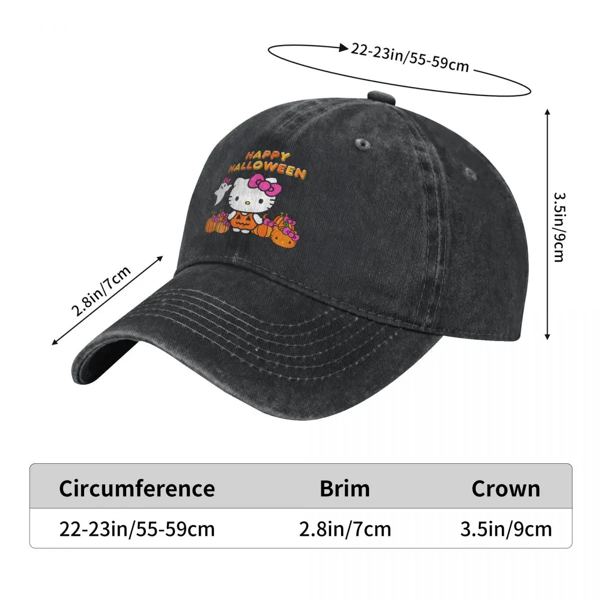 Hello Kitty Cute Cartoon Vintage Casual Baseball Cap Spring Trucker Hat Breathable Snapback Cap Men Adult y2k Cool Baseball Caps