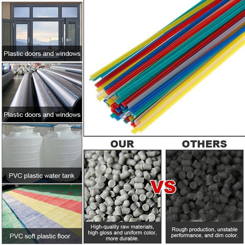 ABXF-Пластиковые стержни для ремонта сварки, 60 шт., пластиковые сварочные палочки для автомобильного бампера, пластиковый ремонт, термофен