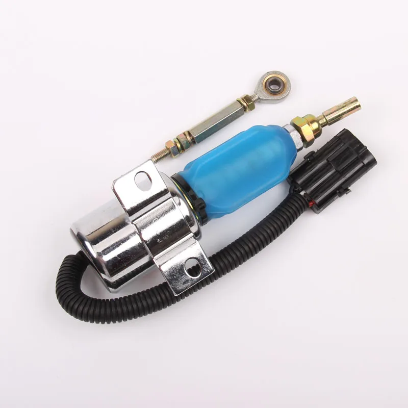 

For Hyundai R2157 excavator accessories for Yucai 232C 1115030 flameout solenoid valve switch 12V 24V