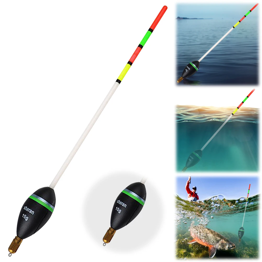 العوامة العمودية 15 جرام 20 جرام 25 جرام 30 جرام البحر الصيد معالجة البلسا الخشب الكارب معالجة خشبية الصيد يطفو المهنية صيد السمك أداة