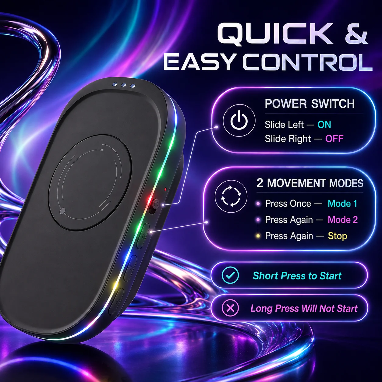 Virtual Mouse Mover Anti-sleep Automatic Movement To Prevent Computer Lock Screen With ON/OFF Switch Undetectable Mouse Jiggler