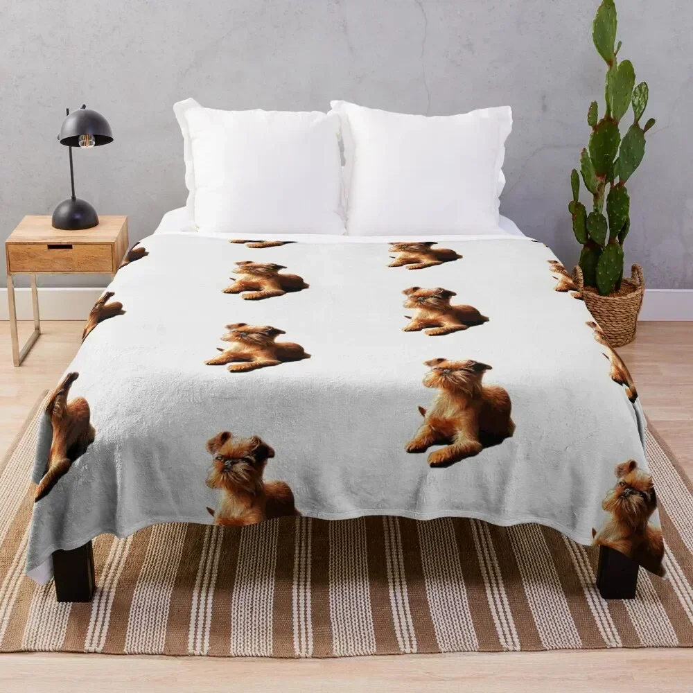 

Brussels Griffon Gorgeous Dog Art! Throw Blanket Fluffy Cozy Throw Blanket for Home Decor