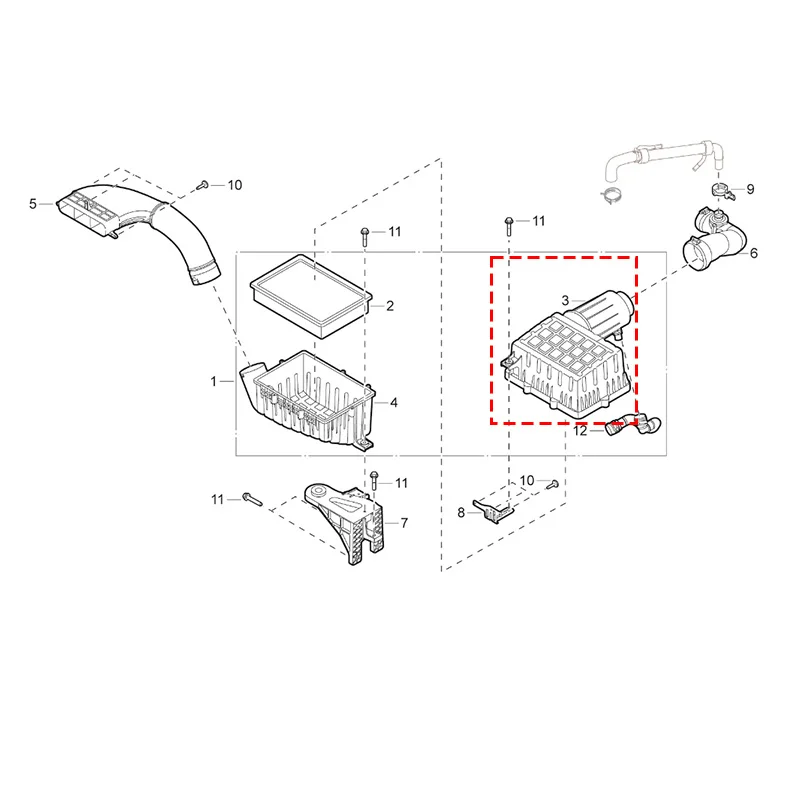 For GAC Trumpchi GM6 GS4 GS3 Power Air Filter Housing Air Cleaner Box Air Filter Box Assembly