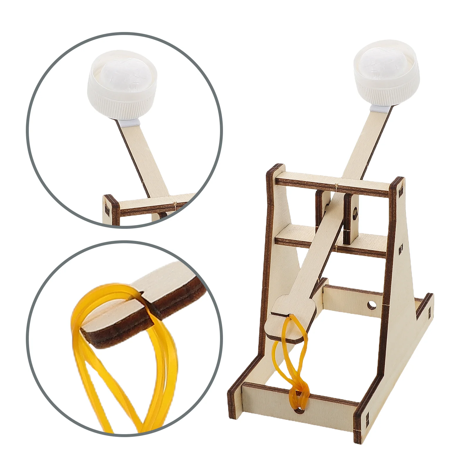 Wood Catapult Building Kit Interactive STEM Project for Children Learn About Mechanics and Forces While Assembling a Miniature C