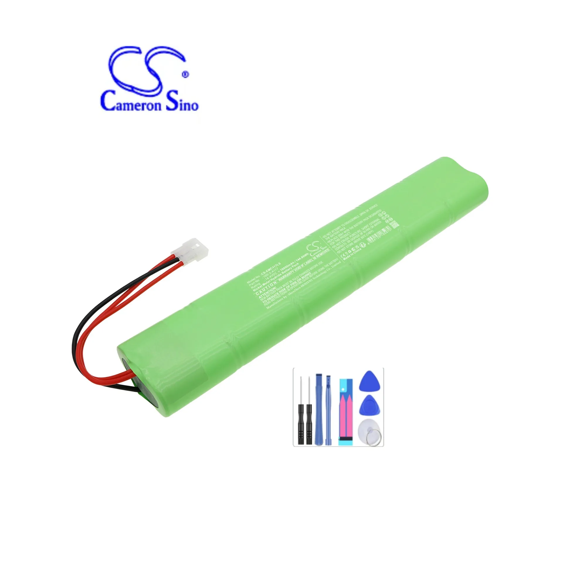 Emergency Lighting Battery For Lithonia 100-3-A117 Capacity 10000mAh / 144.00Wh Color Green Type Ni-MH Volts 14.40V Green