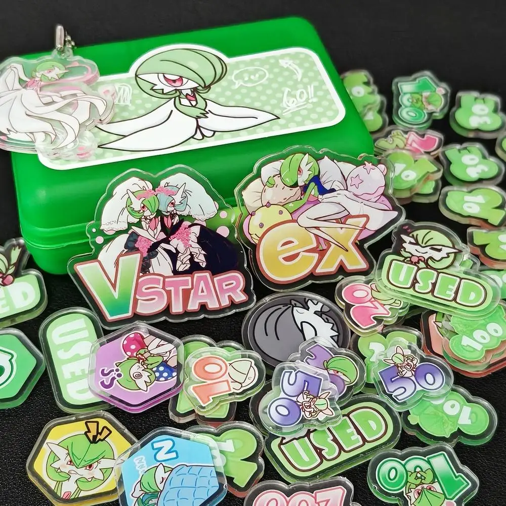 Diy Self Made Gardevoir Damage Counter Gardevoir Board Game Battle Card Accessories Damage Counter Anime Cards Gift Toys