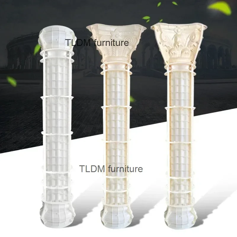 Roman Column Mold European Villa Gate Balcony Pillar Cement Mold ABS Building Template Garden Decoration Outdoor Model U