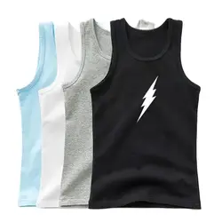 Boy Girl fashion Vest Undershirts Kids Summer Cotton Tanks Top 5colors Sleeveless Basketball T-shirt