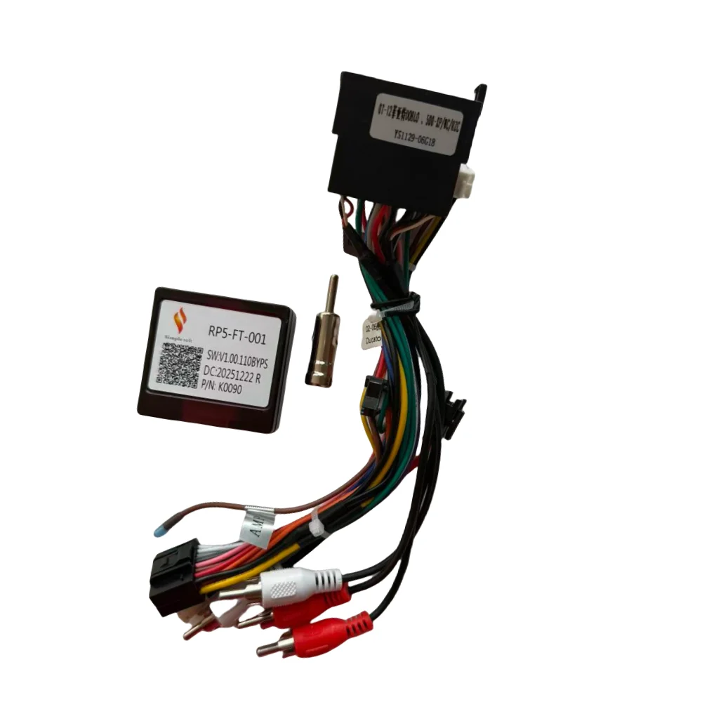 Canbus Box XP RP5-FT-001 For Fiat Bravo 2007-2012 Android 2 Din GPS Car Radio Receiver 16 Pin Wiring Harnss Power Cable