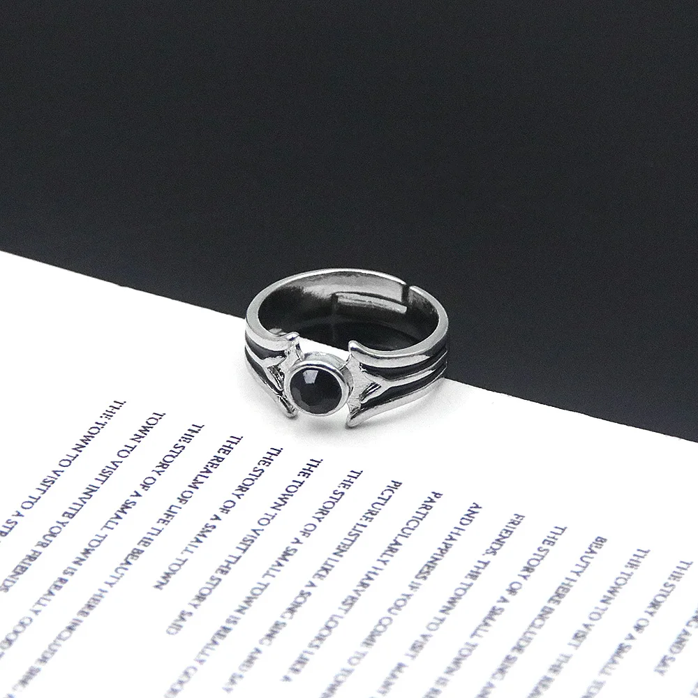 أنيمي السيف الفن على الانترنت حلقة Kirigaya كازوتو تأثيري المعادن قابل للتعديل خواتم للنساء الرجال مجوهرات الدعامة اكسسوارات #5