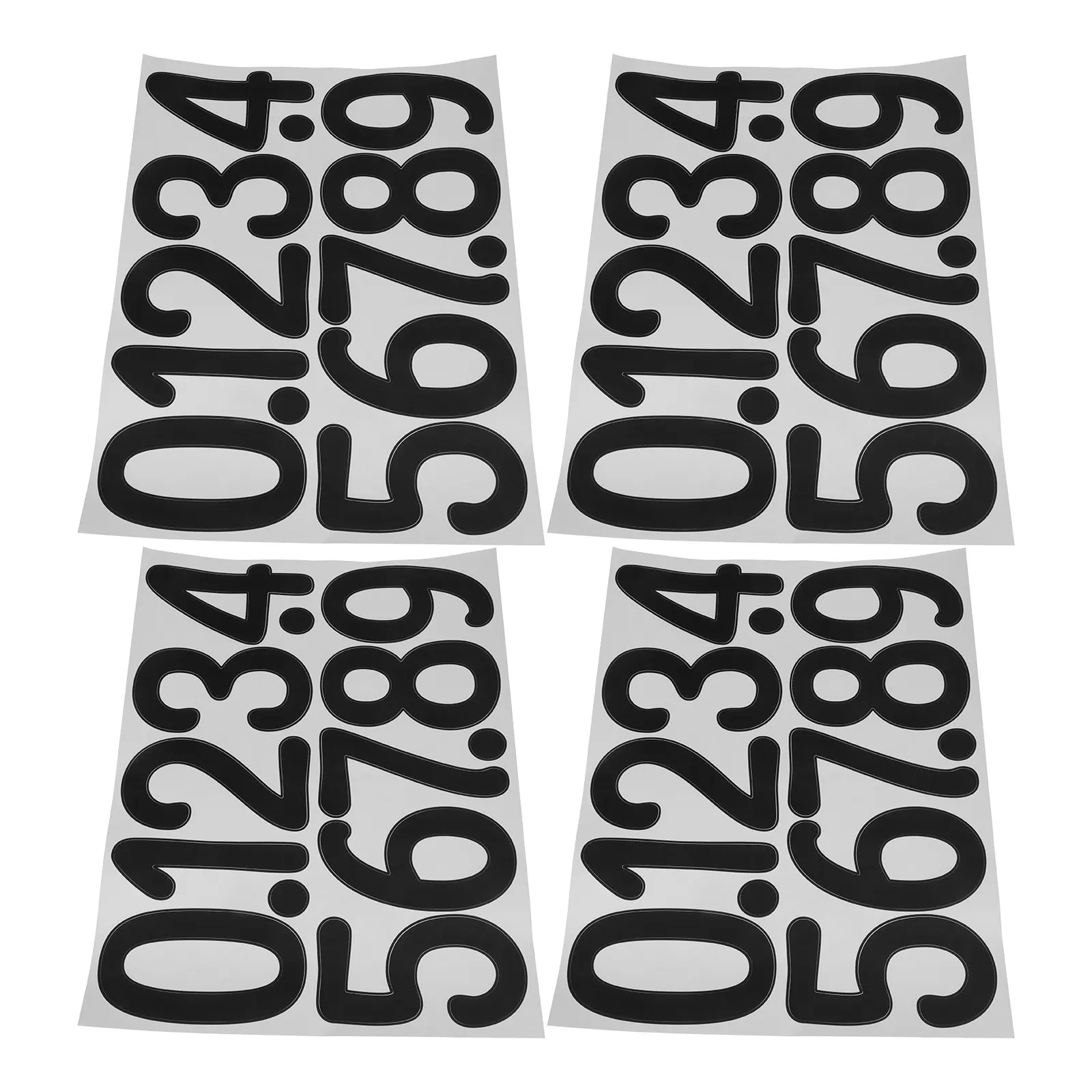 4Sheets Number Stickers Self-Adhesive Outdoor Numbers for Mailbox Trash Can Address Signs Large Decals DIY Sticky Numbers