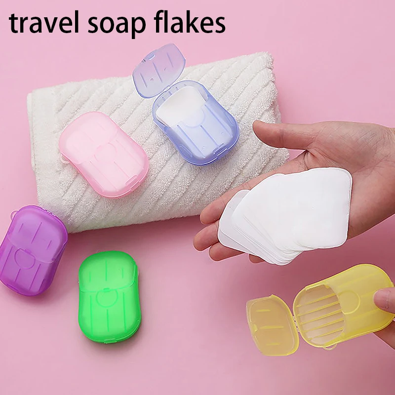 1PCS Bathroom Disposable Soap Paper Travel Soap Paper Washing Hand Bath Clean Scented Mini Paper Slice Soap