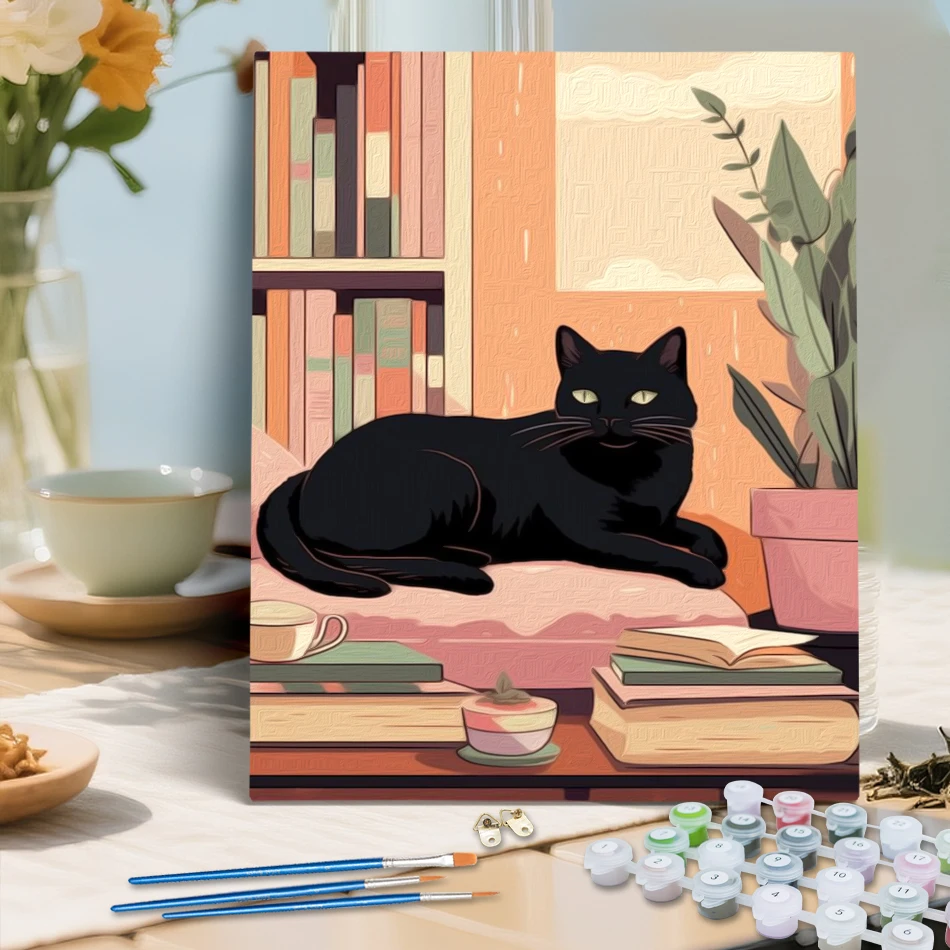 

RUOPOTY Paintings To Paint With Numbers Animals Paint Pictures By Numbers Color Markers Drawing Brushes Diy Set Home Decoration