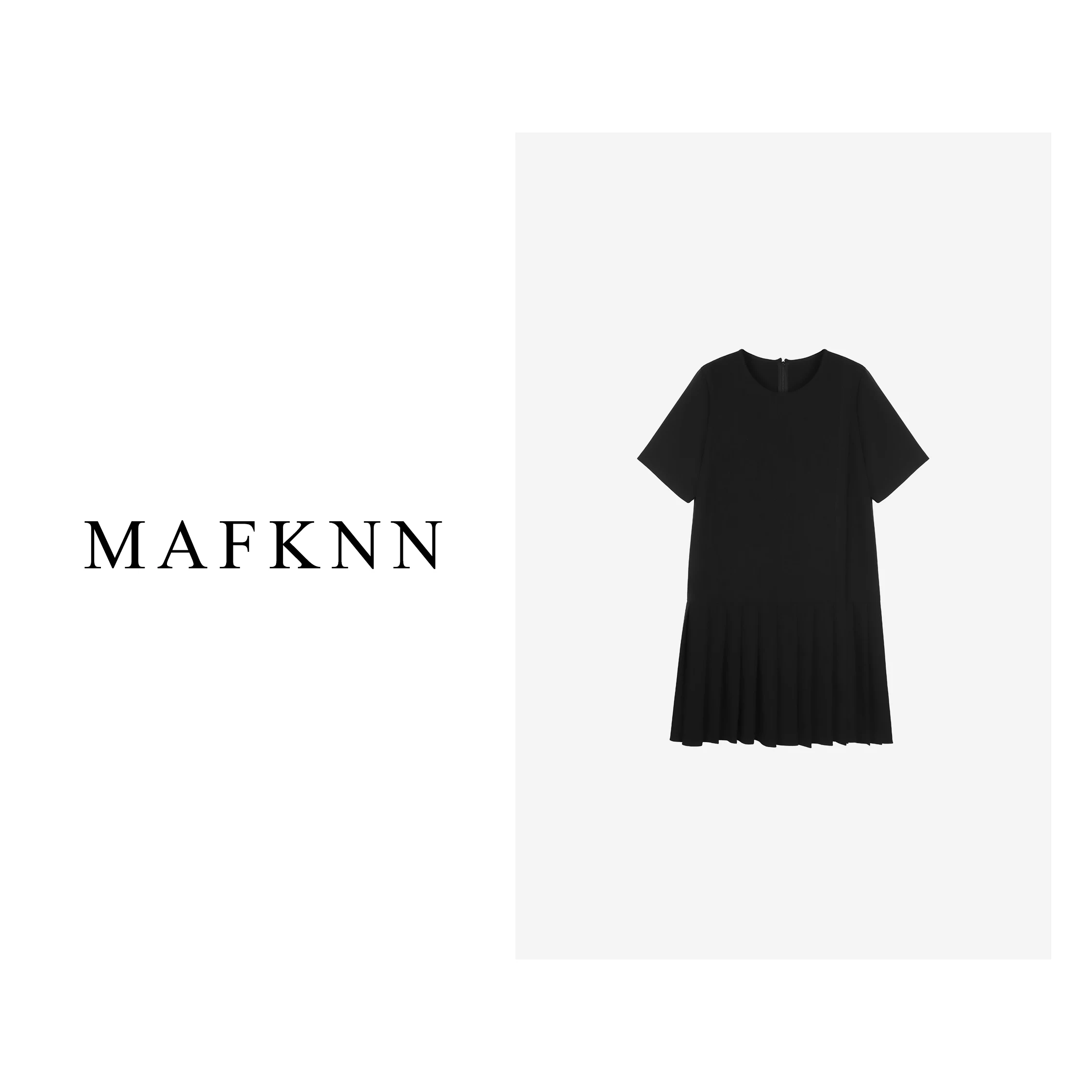 

Элегантное повседневное летнее платье с круглым вырезом, модное, для работы, больших размеров, женская одежда MKNN MK0