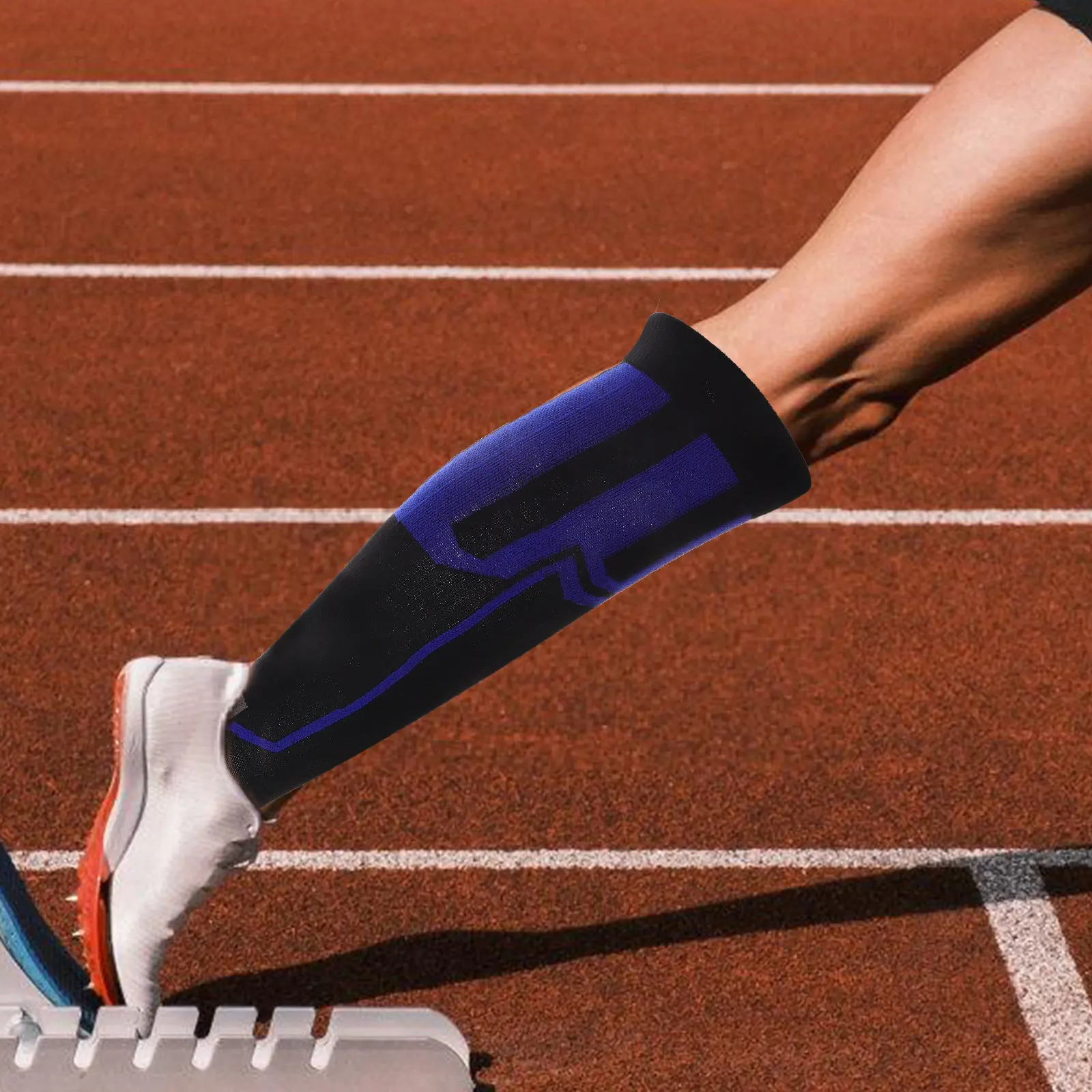 

1 пара спортивных компрессионных носков до колена из полиэстера для бега, велоспорта, гольфа, спортивной поддержки, компрессионные носки для путешествий