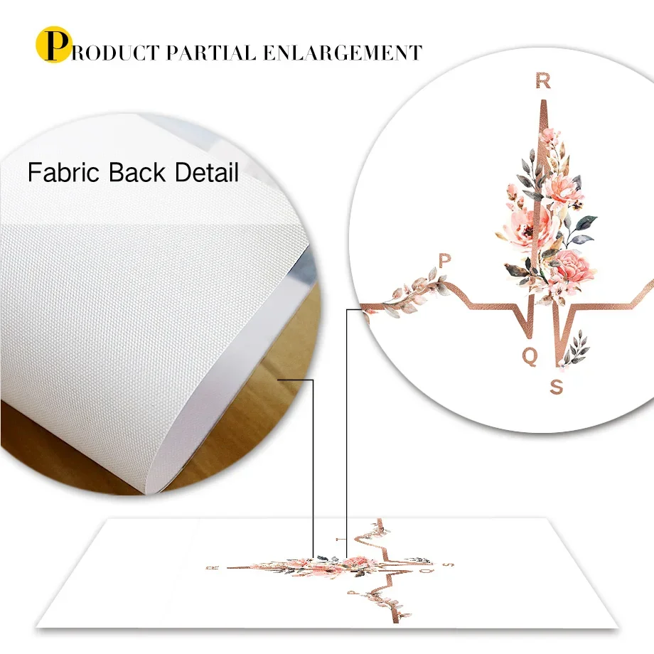 1PC Frameless  Heart Anatomy Blood Pressure EKG Doctor Nurse Wall Art Aesthetics Print Canvas Painting Posters for Living Room H view 4