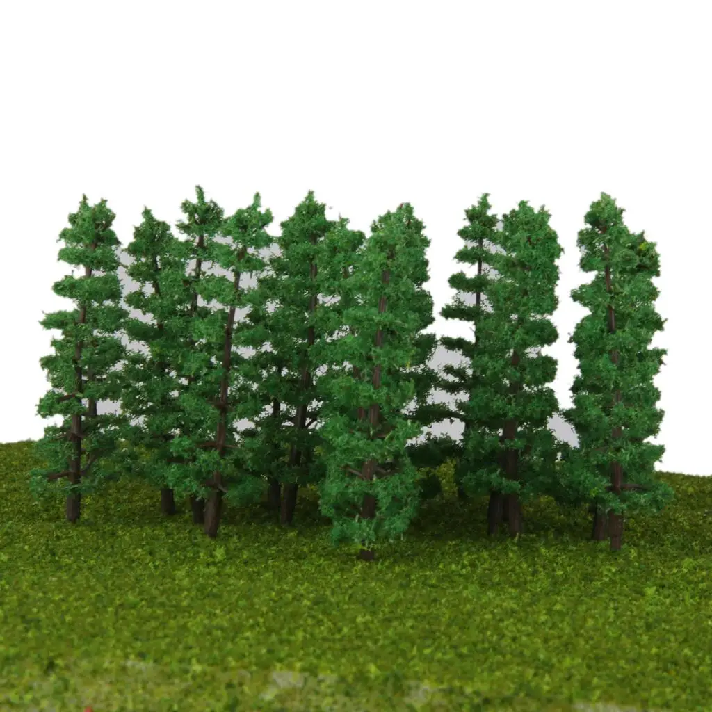 Pack of 2 Fir Trees Model Train Scenery Landscape HO 1:100 for Gift
