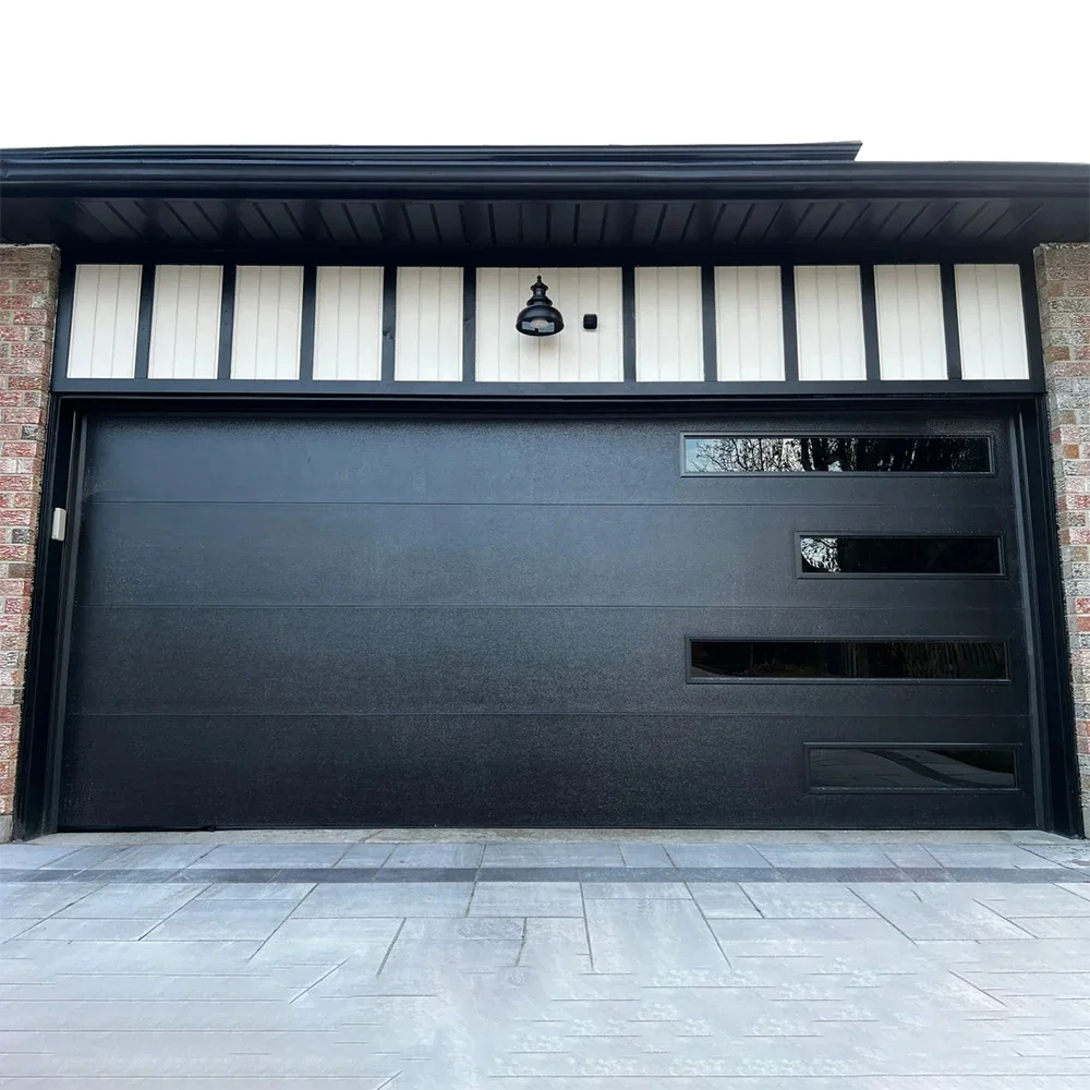 Sixinalu Garage Door Entry Security Building Entrance Bi-Folding Doors Aluminum Profile Double Glazed Custom Home Decor Deposit