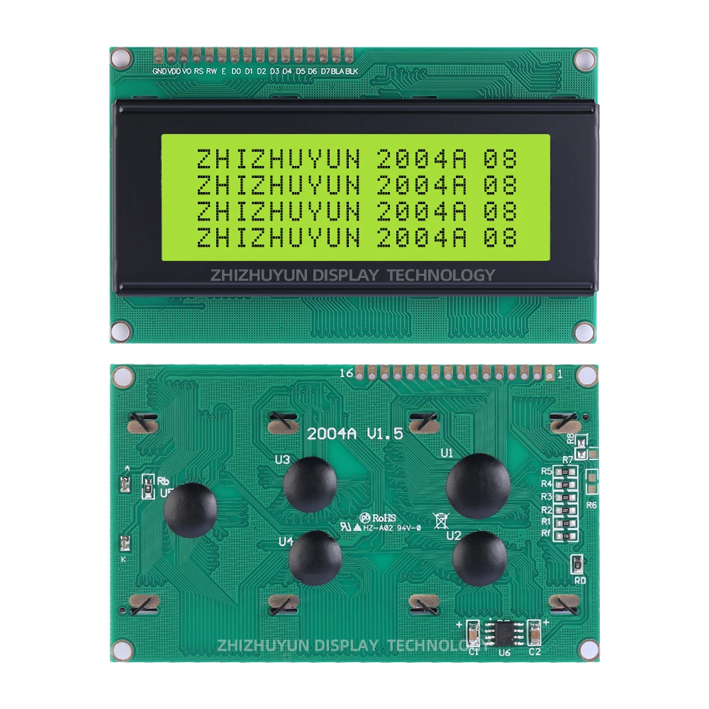 Imagem -06 - Personagem Dot Matrix Tela Lcd Display Control Controller Módulo Spot Inglês Voltagem 3.3v 2004a Splc780d