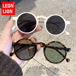 LeonLion Round Oversized Sunglasses Women 2023 High Quality Eyeglasses for Women/Men Vintage Glasses Women Lentes De Sol Mujer