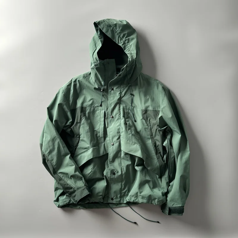 

Функциональная зимняя куртка Mountain Series Cam Outdoor: ретро-дизайн, пэчворк, свободный крой, с капюшоном, длинный рукав